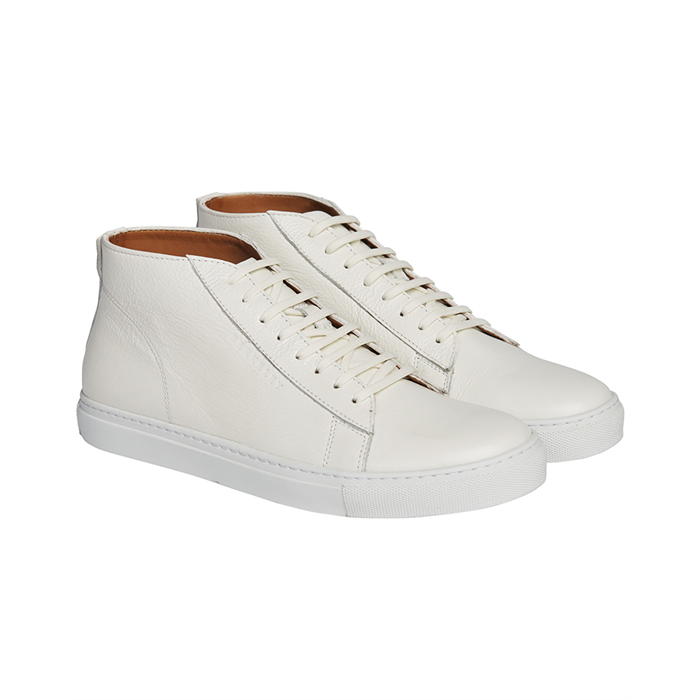 Berkeley | Luigi Leather High Top Sneaker | Herre Sneaker White